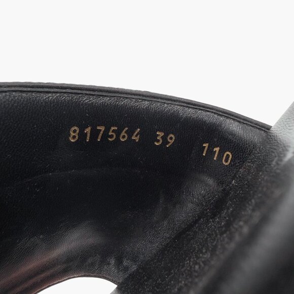 Gucci Jane Black White Embroidered Logo Slide Mule Sandals Size 39 US 9 Women's - Picture 14 of 15